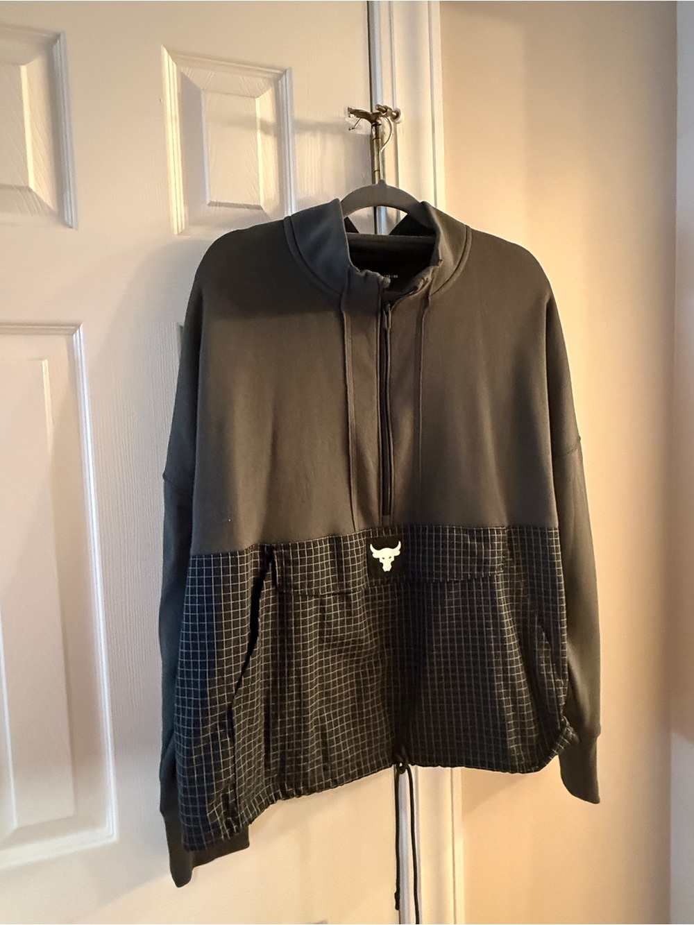Under Armour Black Half-Zip Performance Pullover with Grid Panel